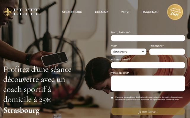 Une page orientée UX avec un CTA pour convertir